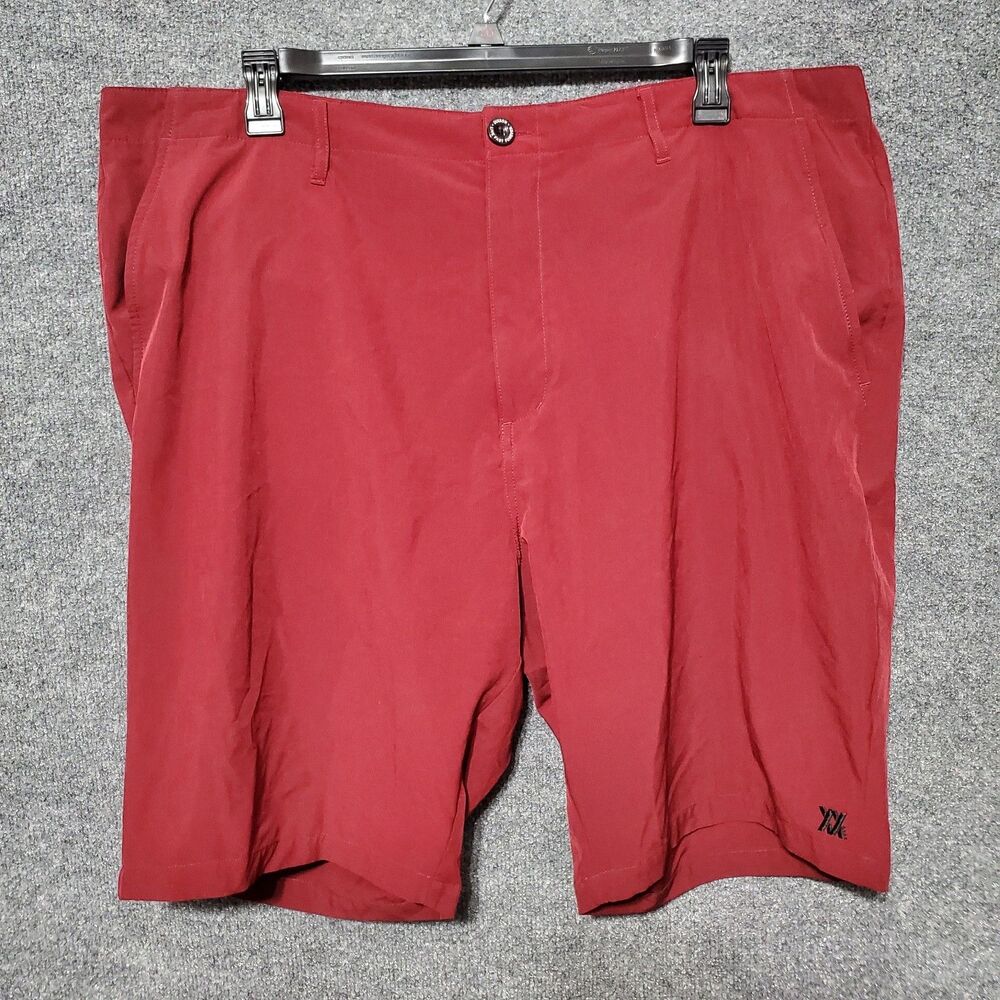 Dixxon Shorts Mens 44 Maroon Chino Golf Lightweight Stretch Utility Casual Rock